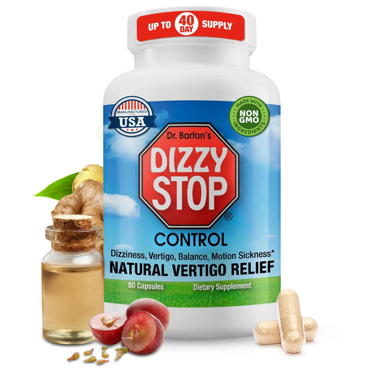 Dizzy Stop Bottle - Hero Image - Dr. Bartons